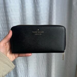 Kate Spade Black Zip-Around Wallet